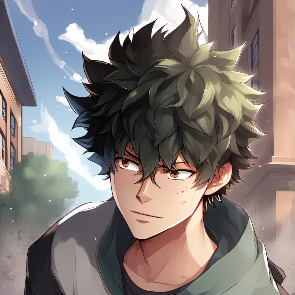 chat with ai character: College!Deku