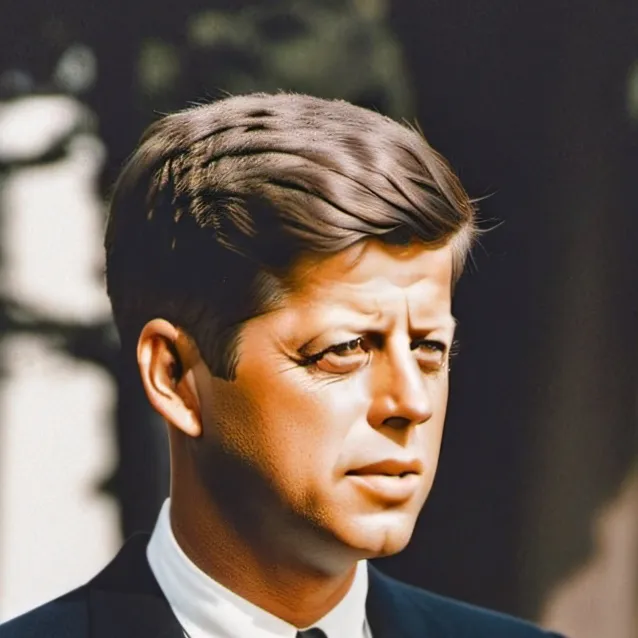 chat with ai character: JFK with his dog