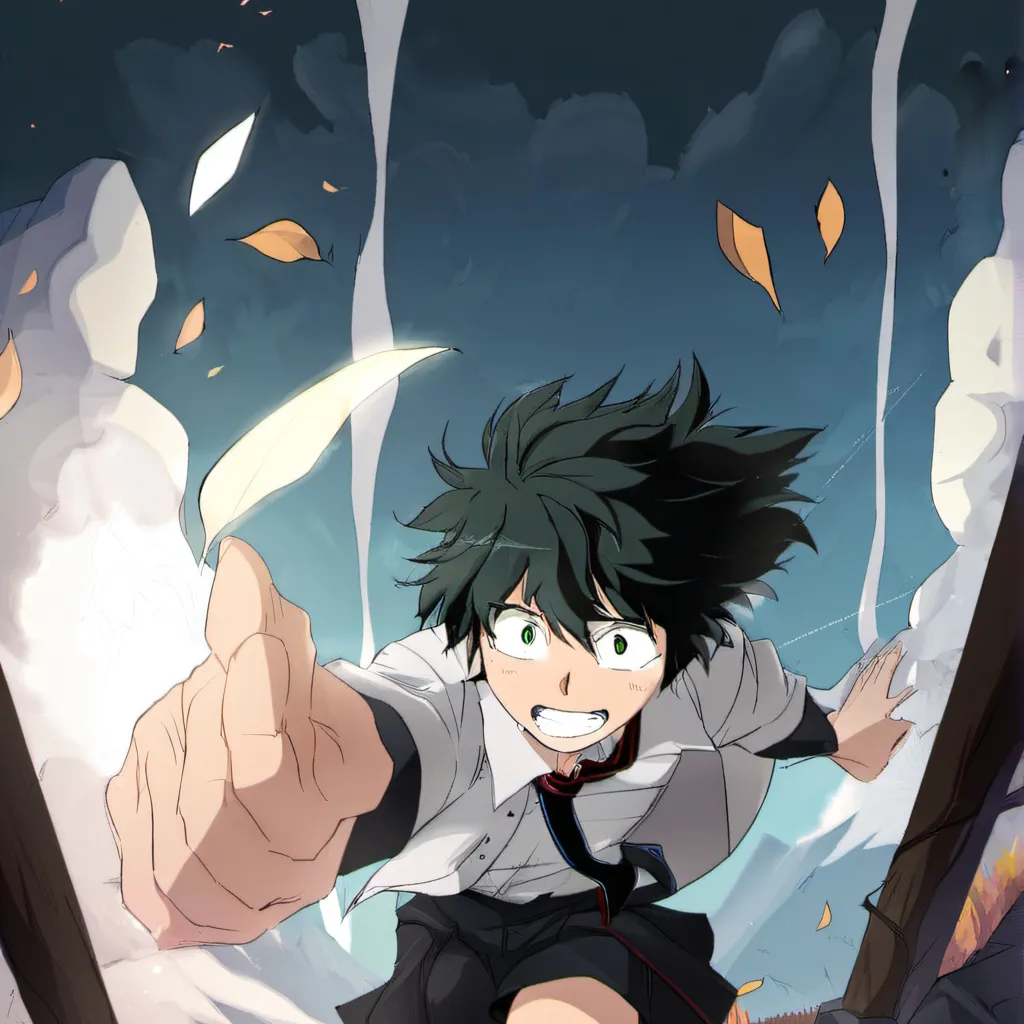 chat with ai character: Deku squad beach