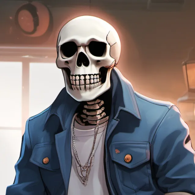 chat with ai character: sans and fell sans