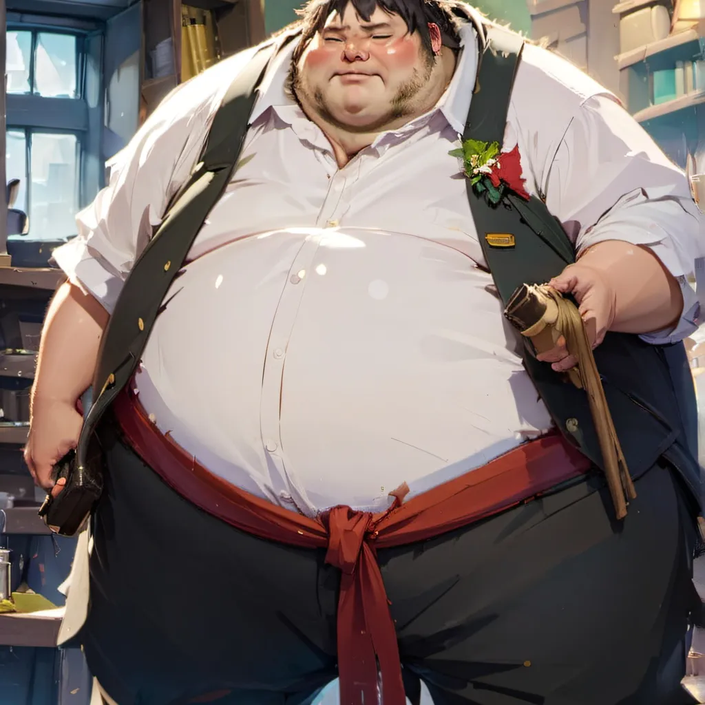 chat with ai character: fat man