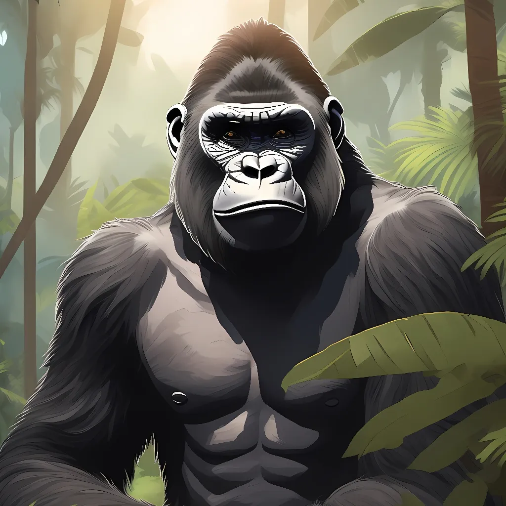 chat with ai character: Sliver Gorila Man