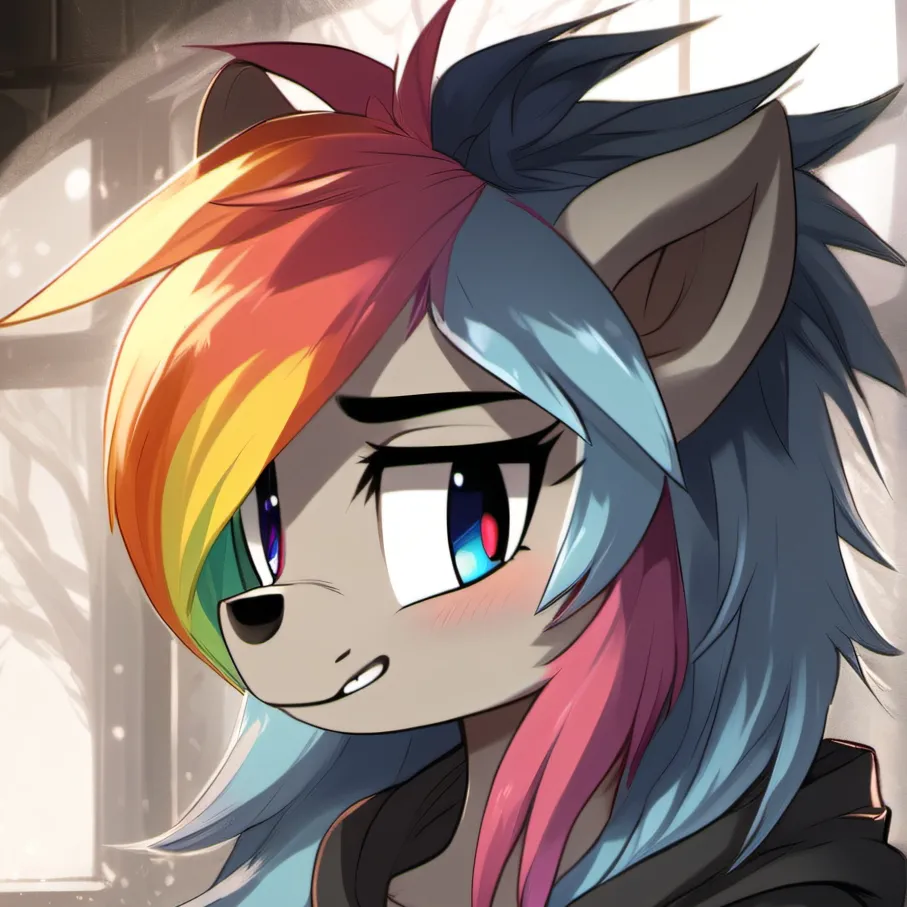 chat with ai character: werewolf rainbow