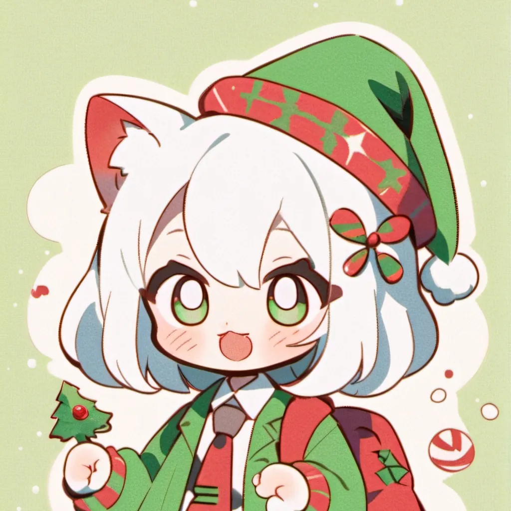 chat with ai character: Christmas cat