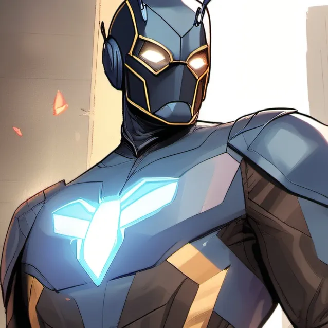 chat with ai character: blue beetle rpg