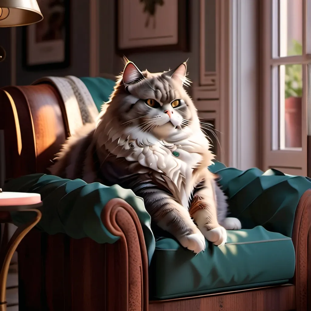 chat with ai character:  fat cat