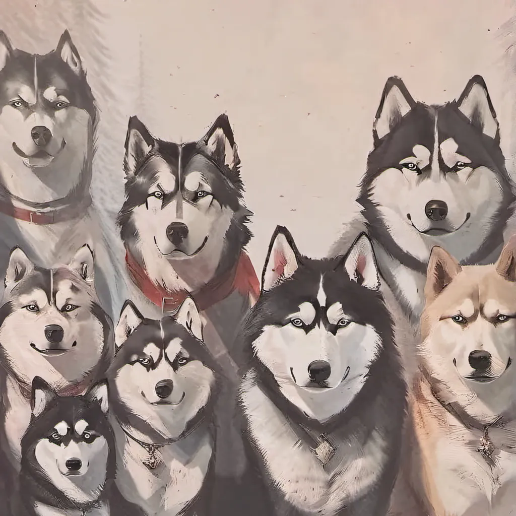 chat with ai character: Sled dog team