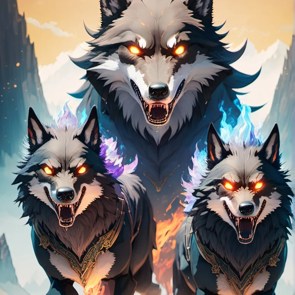 chat with ai character: Elemental Wolves