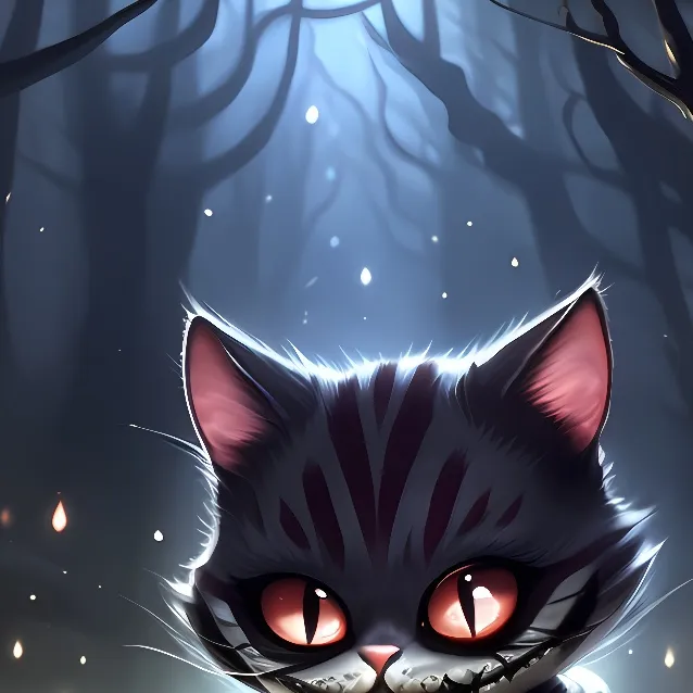 chat with ai character: Grinning the cat