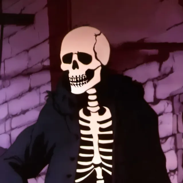 chat with ai character: skeleton with a ak