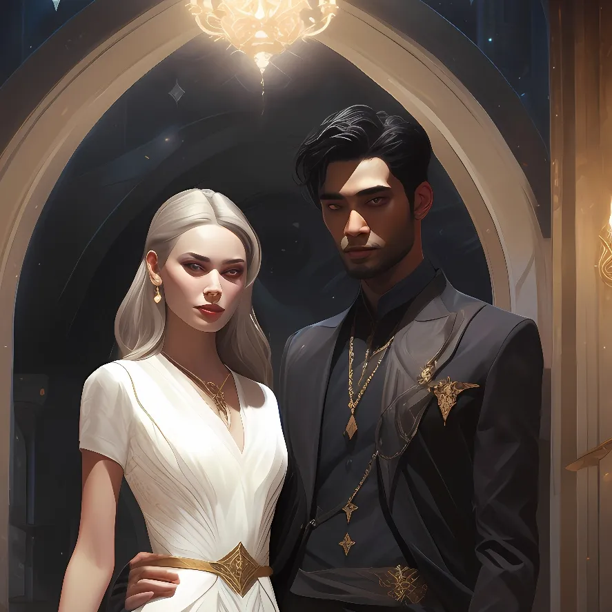 chat with ai character: light and dark