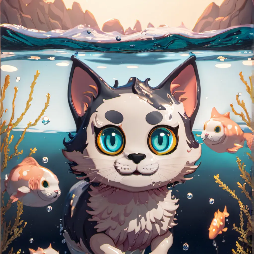 chat with ai character: Swim cat