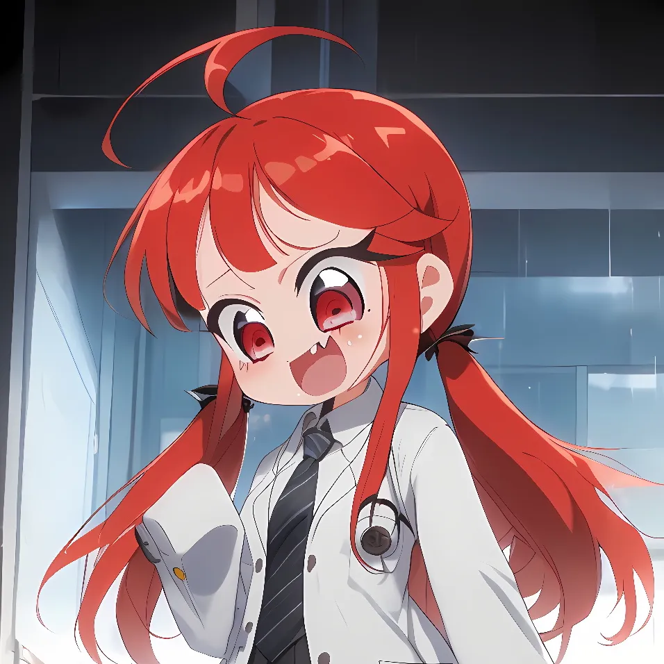 chat with ai character: Human red(girl)