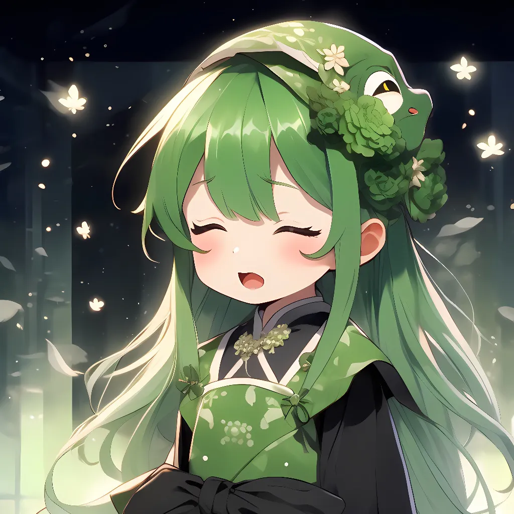 chat with ai character: Human green(girl)