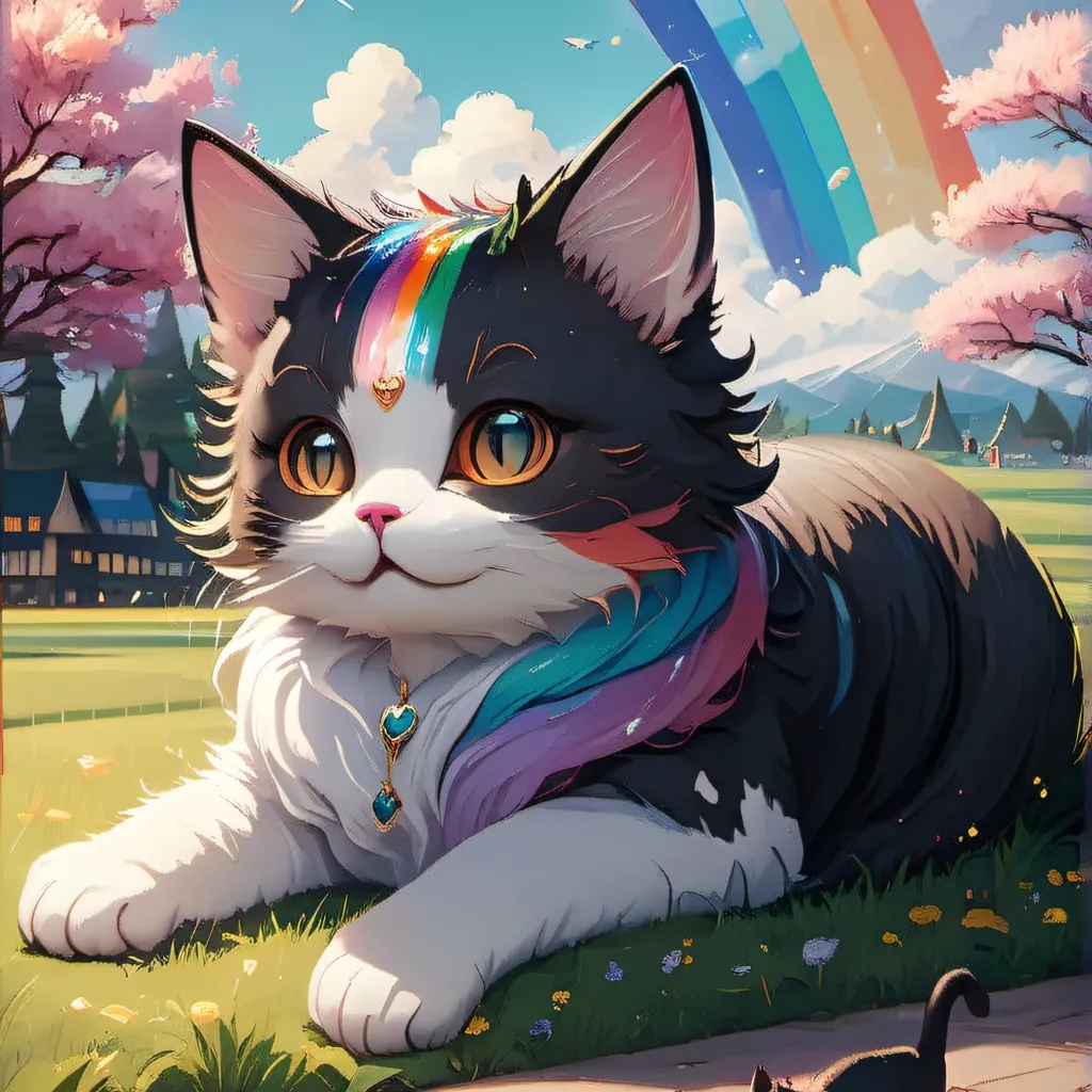 chat with ai character: rainbow cat