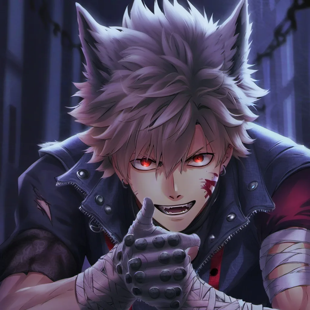 chat with ai character: Wolf hybrid Bakugo
