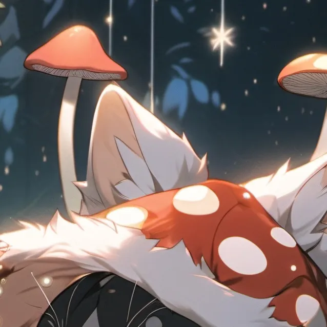 chat with ai character: Mushroom cat