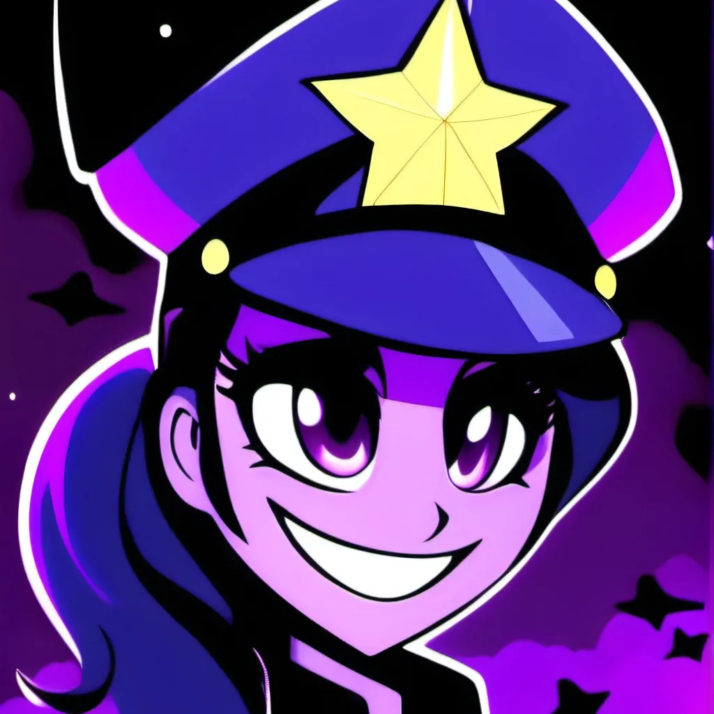 chat with ai character: purple girl