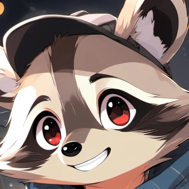 chat with ai character: racoony