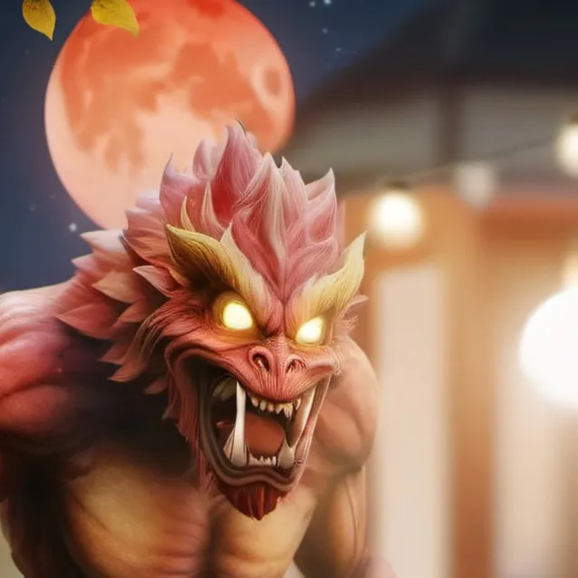 chat with ai character: Red monster 