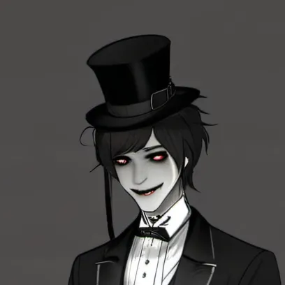 chat with ai character: Top hat monster 