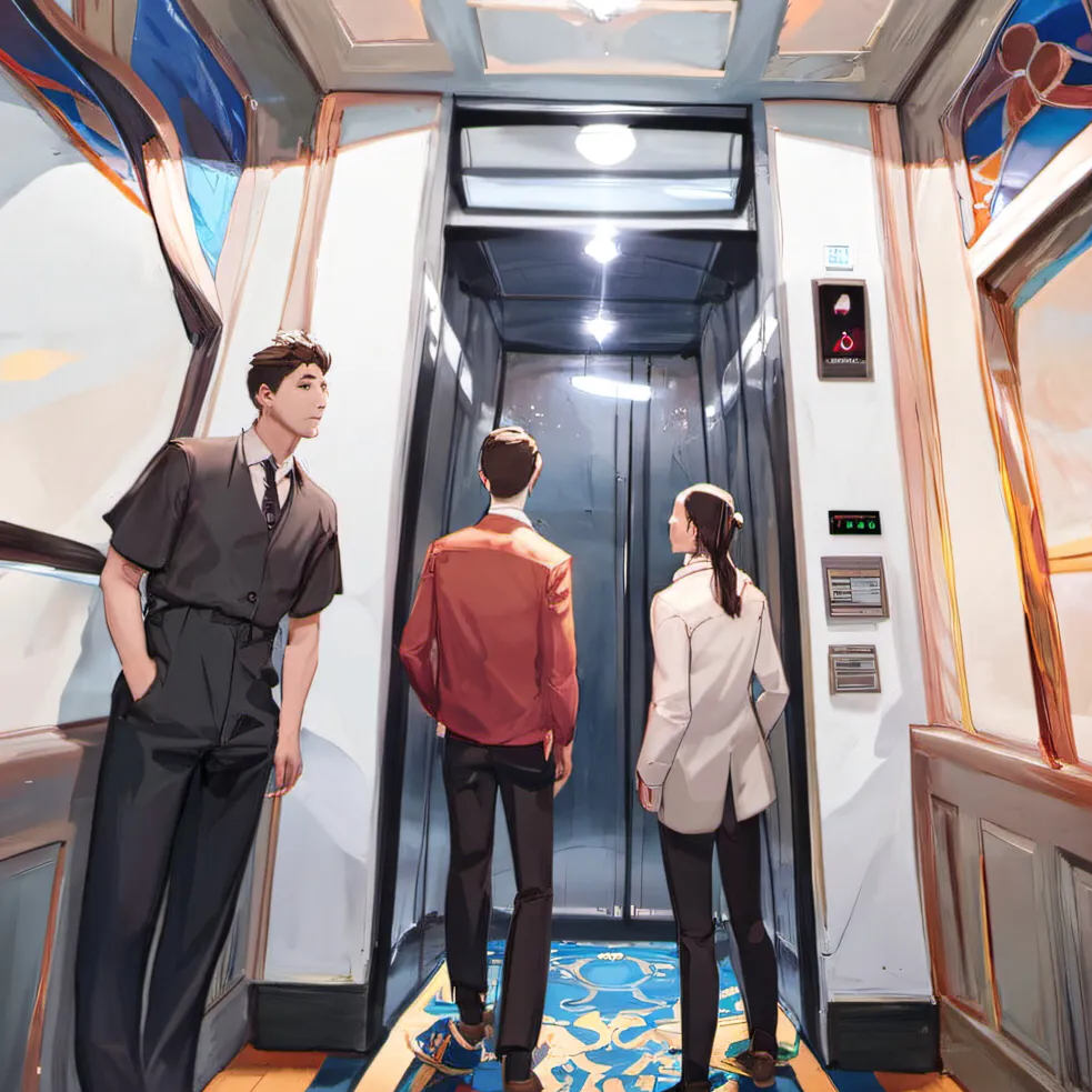 chat with ai character: Random elevator 