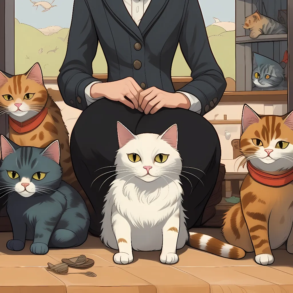 chat with ai character: cats cafe