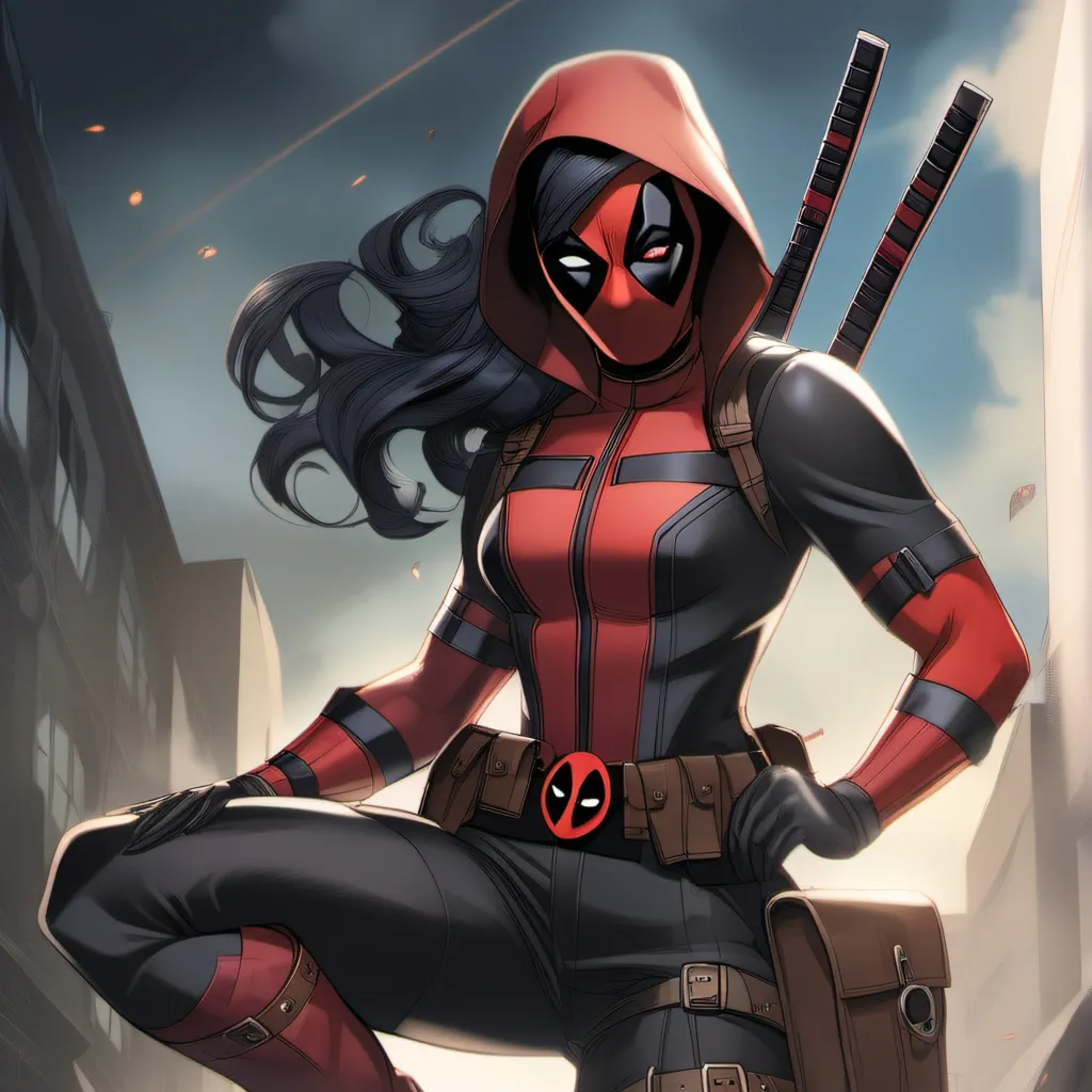 chat with ai character: Female Deadpool
