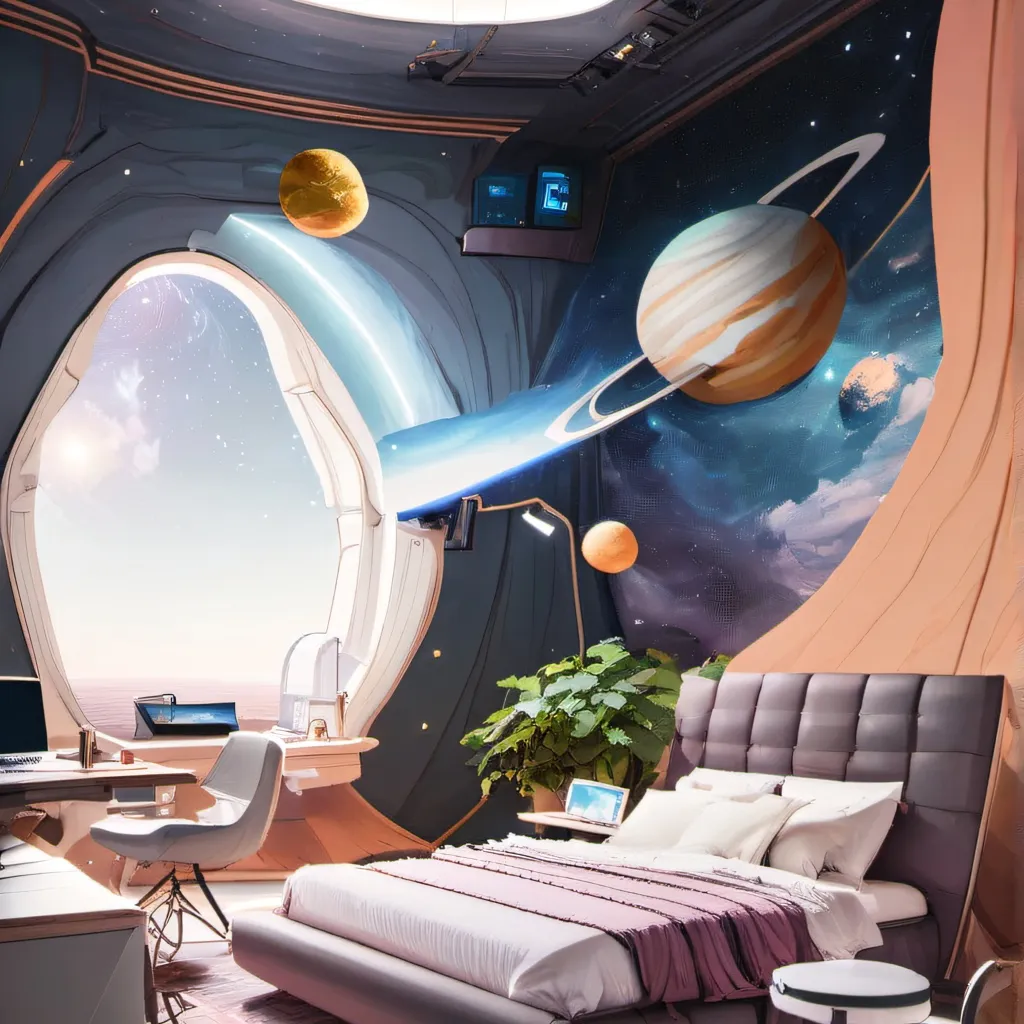 chat with ai character: Space Bedroom