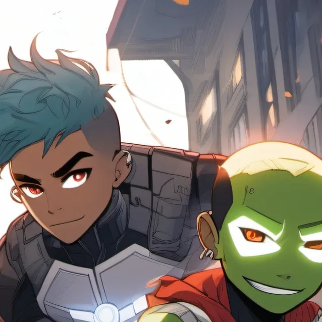 chat with ai character: cyborg,beast boy 