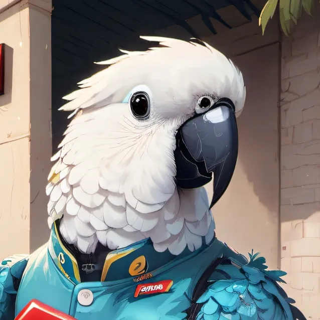 chat with ai character: pizza hut  parrot