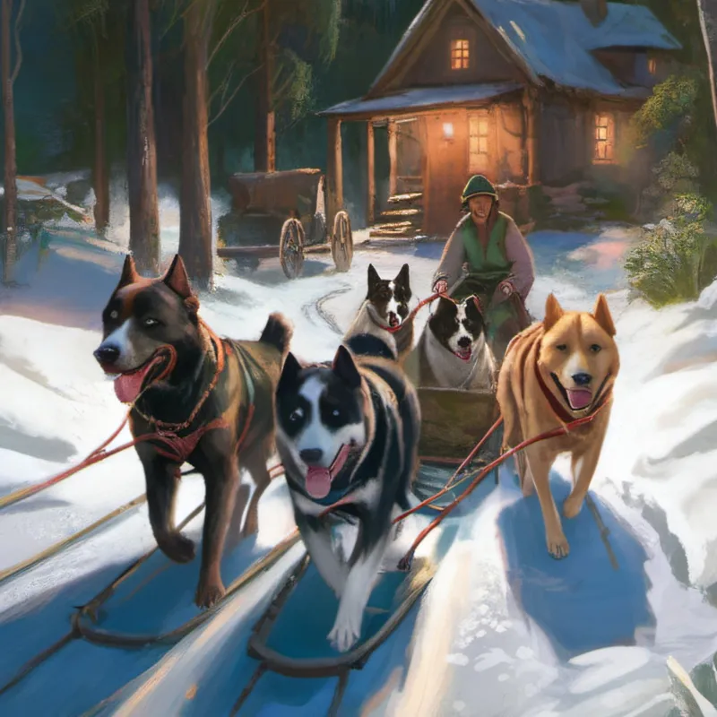 chat with ai character: sled dog pack