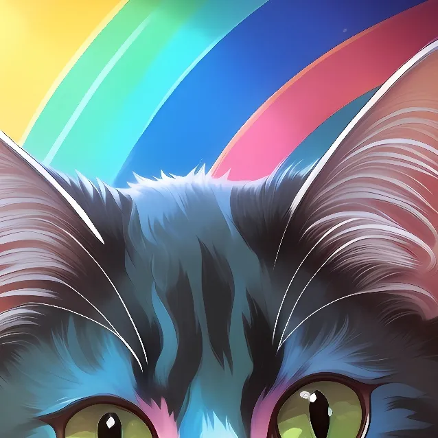 chat with ai character: rainbow cat