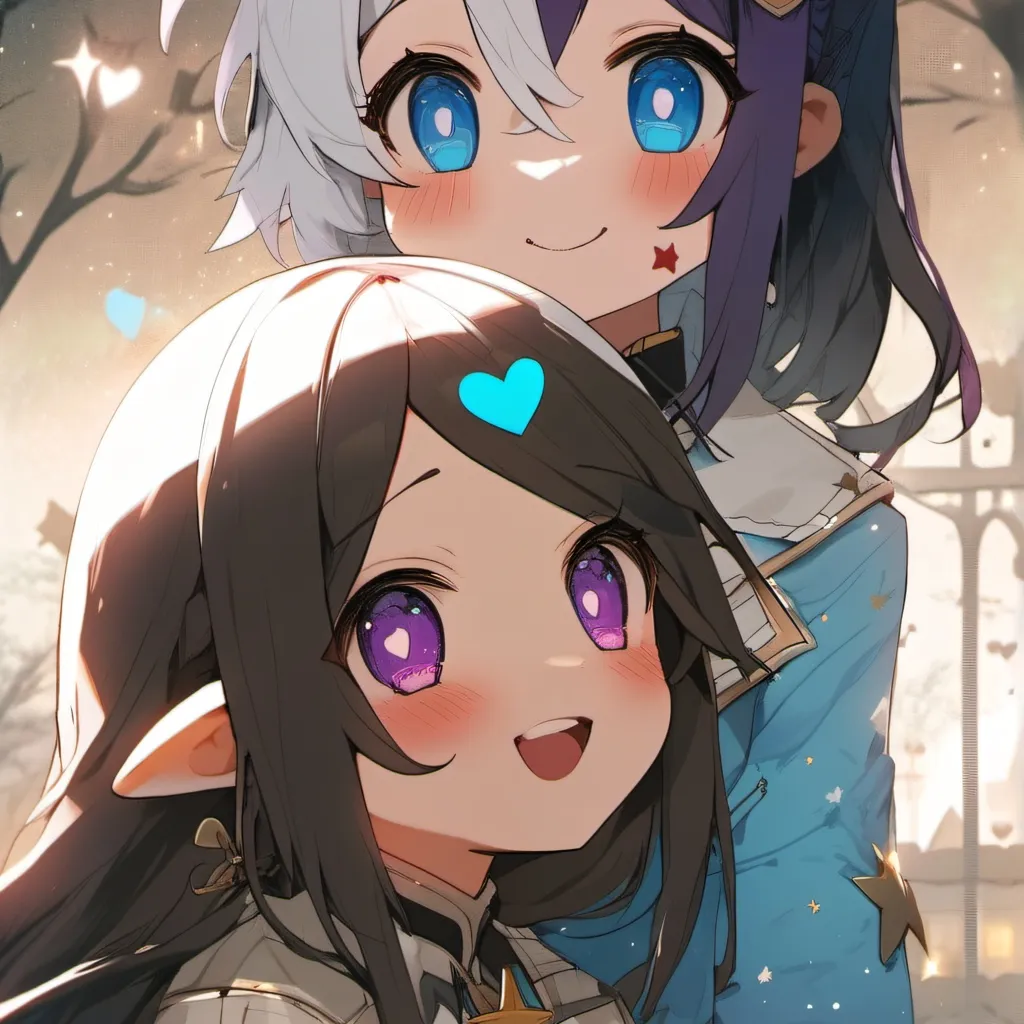 chat with ai character: purple  blue