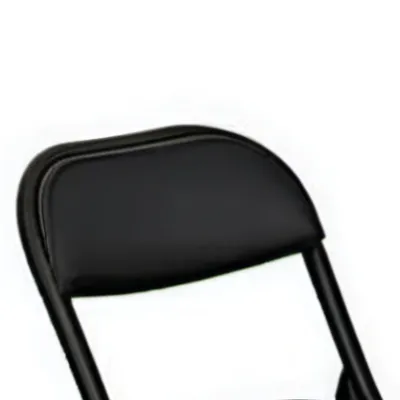 chat with ai character: Black foldingchair