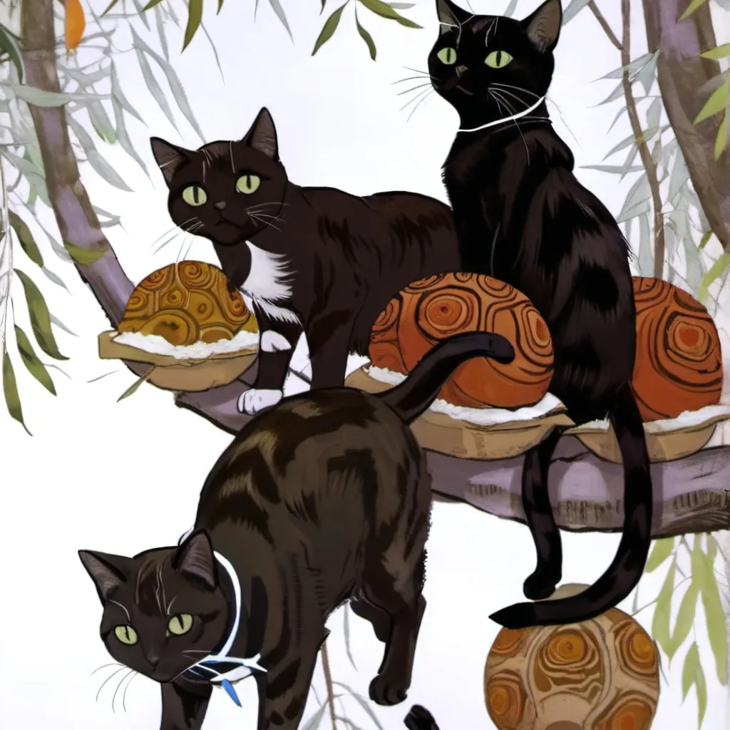 chat with ai character: Three cats 