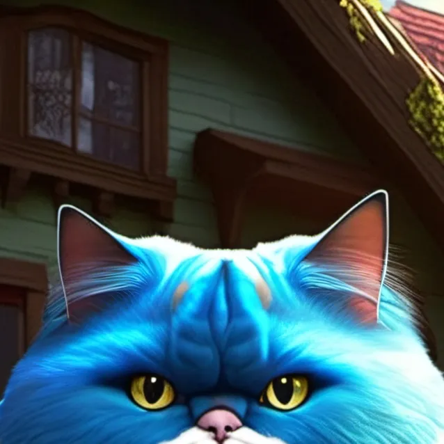 chat with ai character: fat  Smurf cat