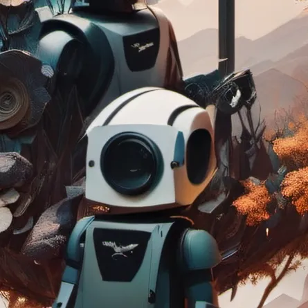 chat with ai character: Robot r-487