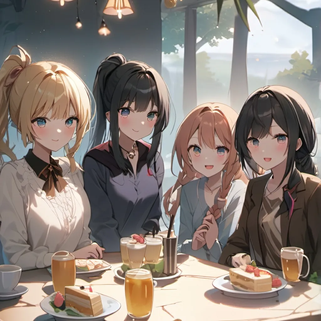 chat with ai character: your 4 gf's