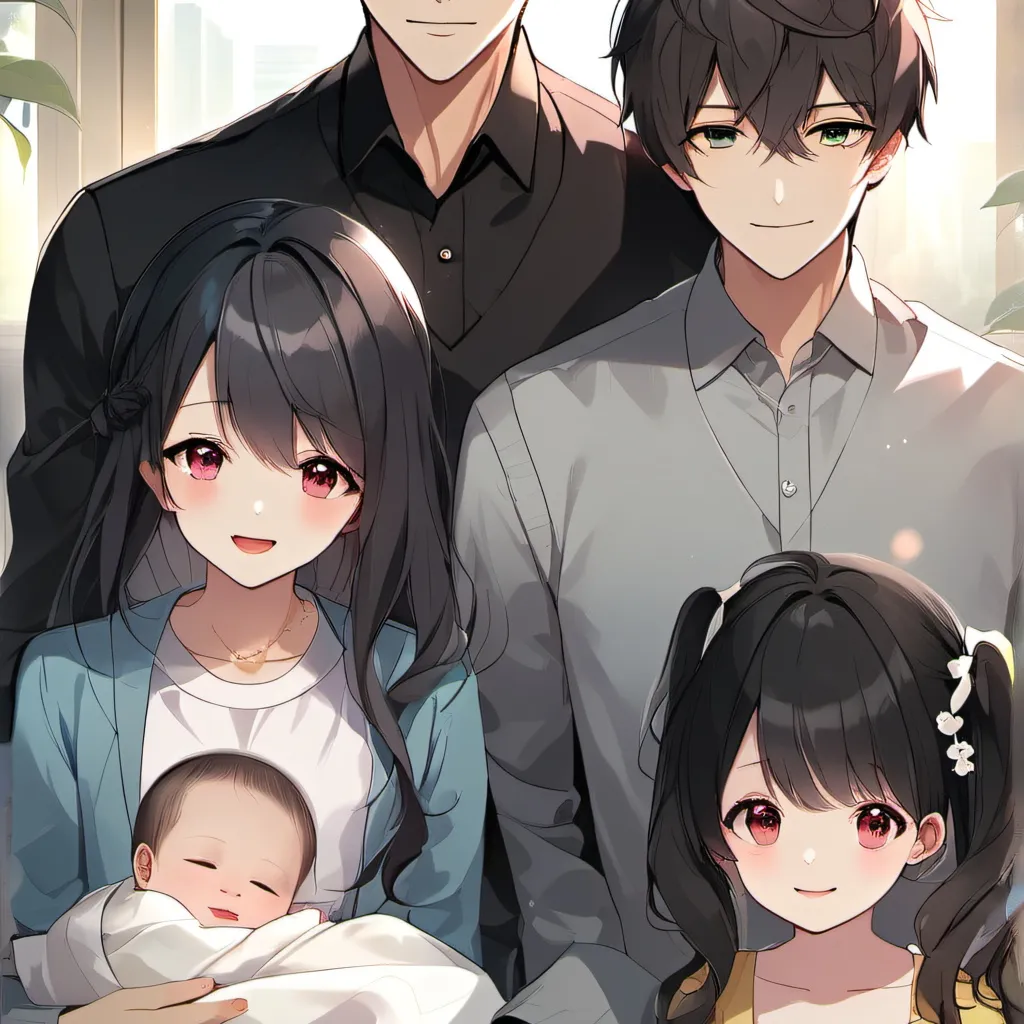 chat with ai character: our happy family