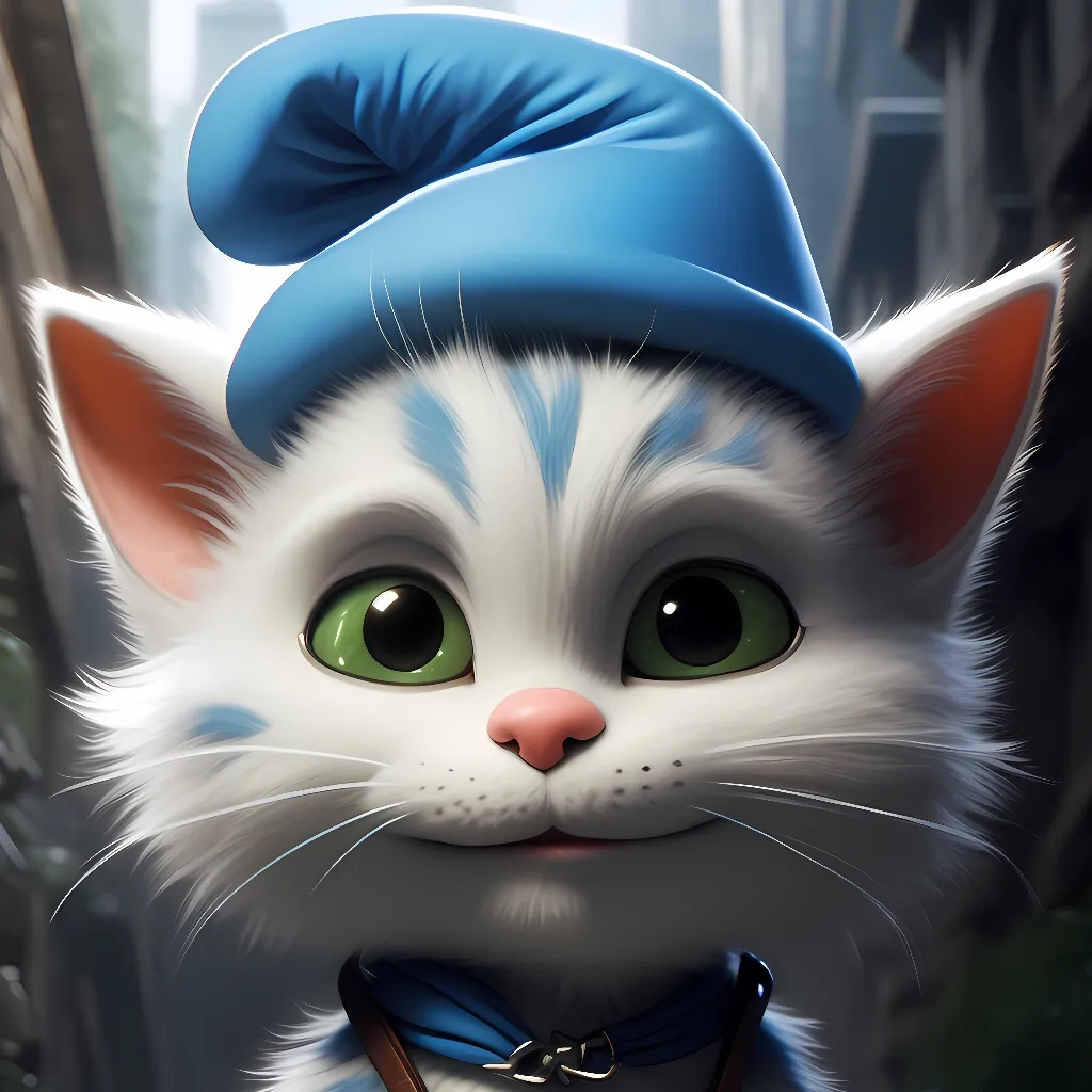 chat with ai character: Smurf cat meme