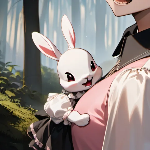 chat with ai character: pink giant bunny