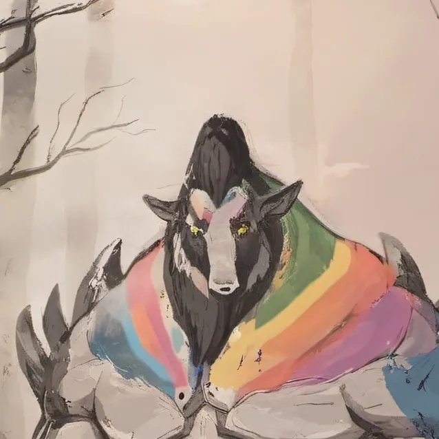 chat with ai character: rainbow creature