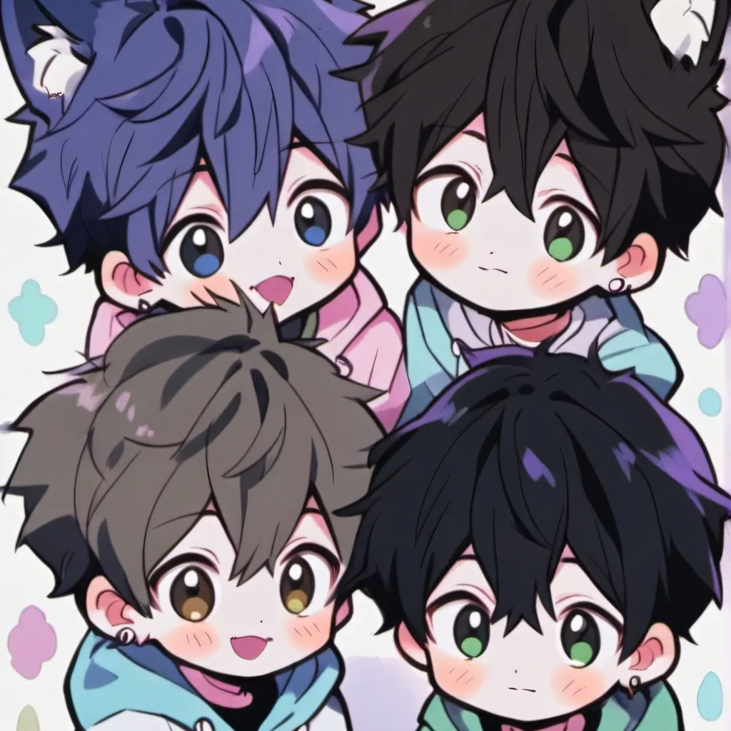 chat with ai character: 💜💙🩵💚