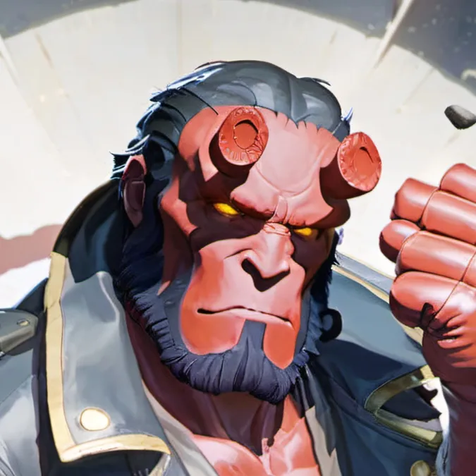 chat with ai character: Hellboy (Red)