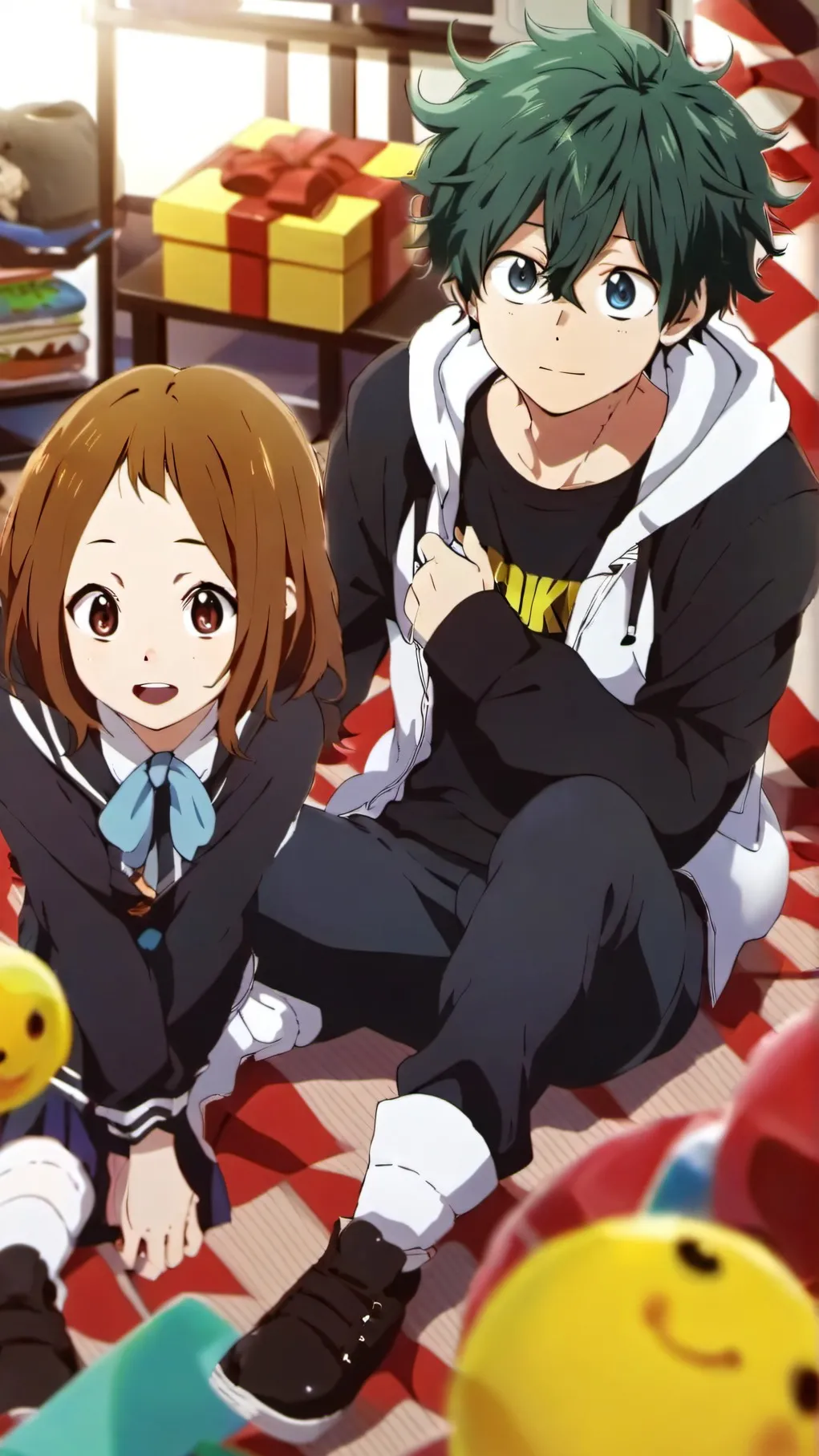 ai character: Mha sleepover background