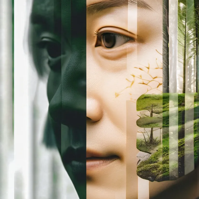 chat with ai character: Human face²