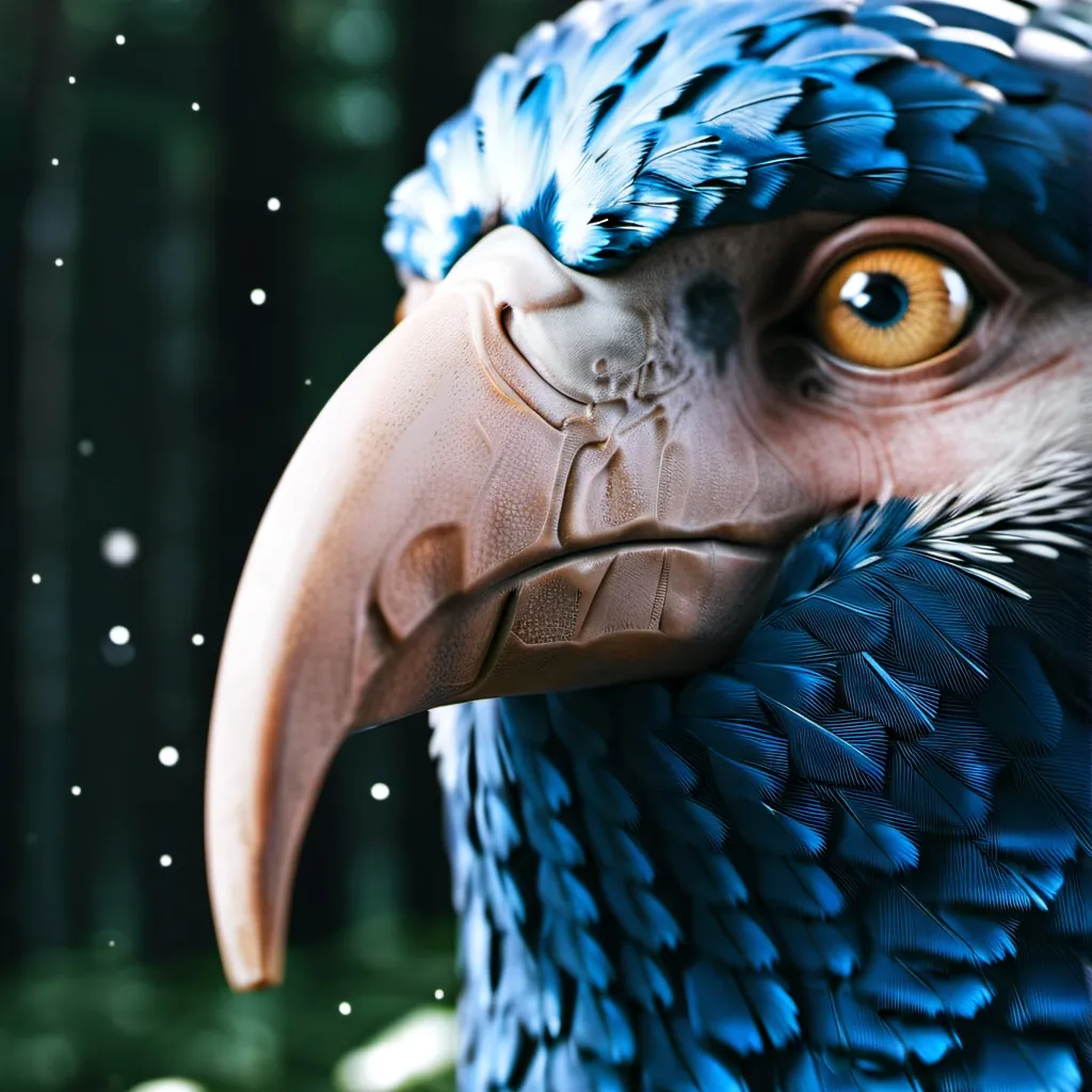 chat with ai character: blue bird face