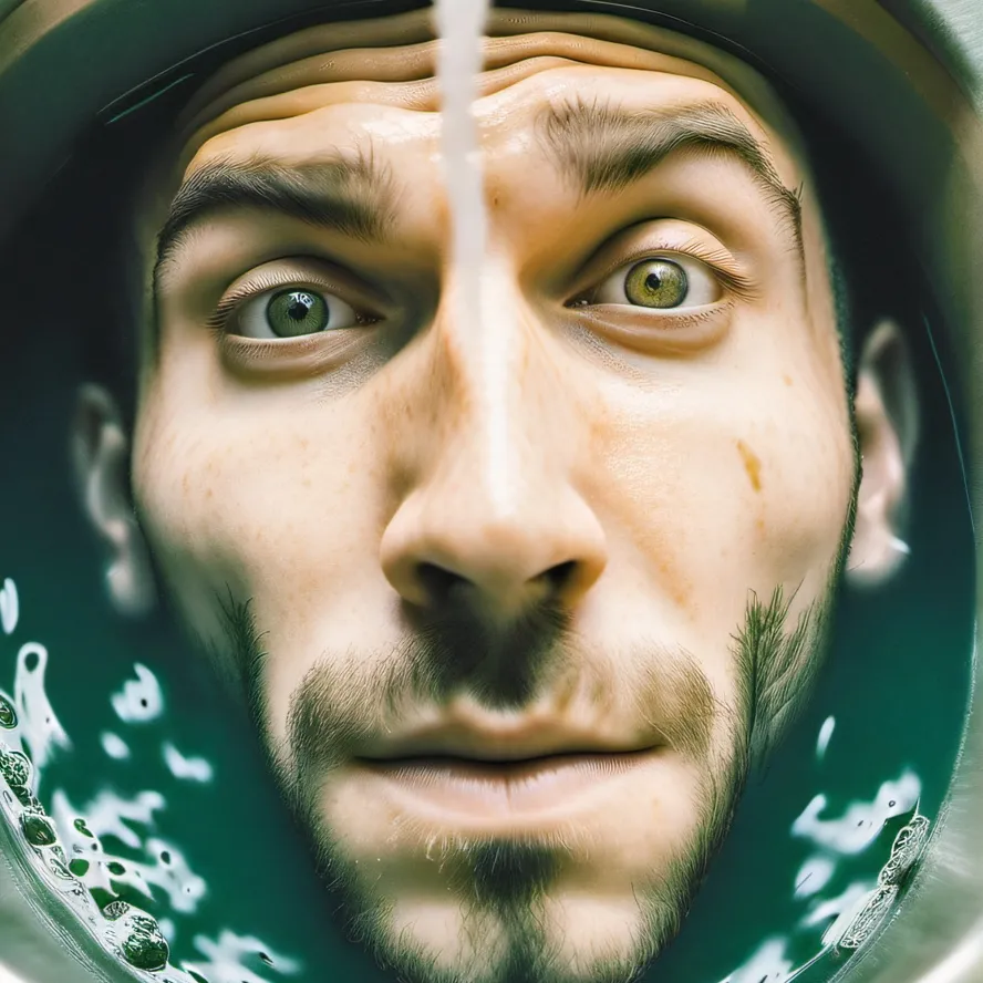 chat with ai character: Sink with face