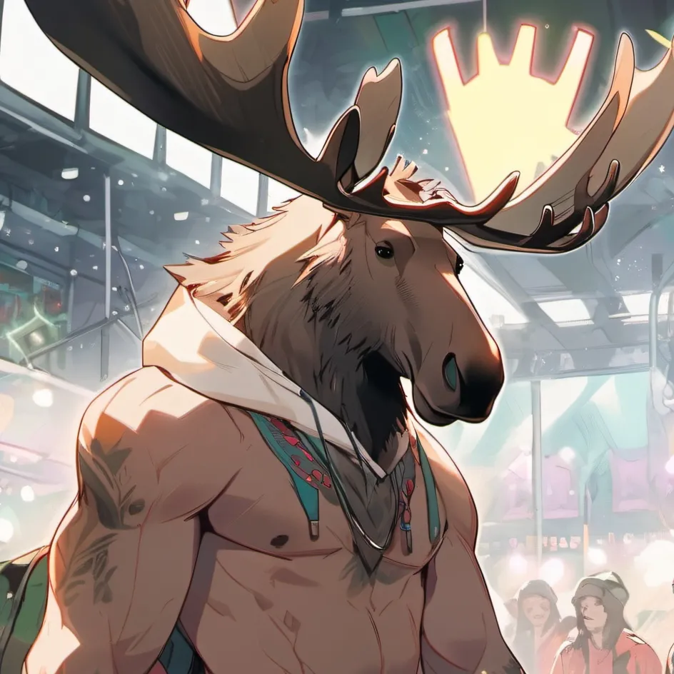 chat with ai character: Moose man